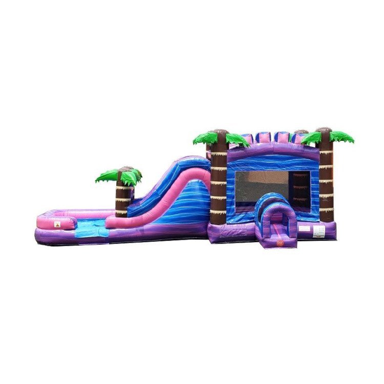 Tropical Twilight Bounce House with Slide (Wet or Dry) Tropical Twilight Bounce House with Slide (Wet or Dry)