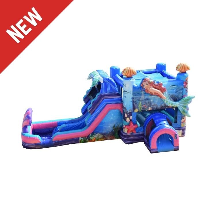 Mermaid Bounce House with Slide (Wet or Dry) Unicorn Bounce House