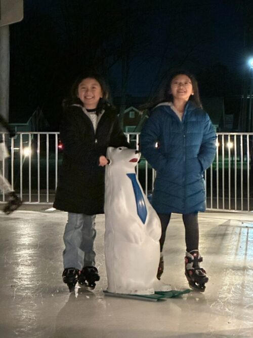 kids on ice rink