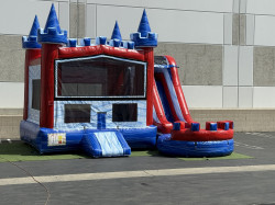 Red, White, and Bounce with Slide (Wet/Dry)